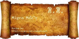 Migra Mór névjegykártya